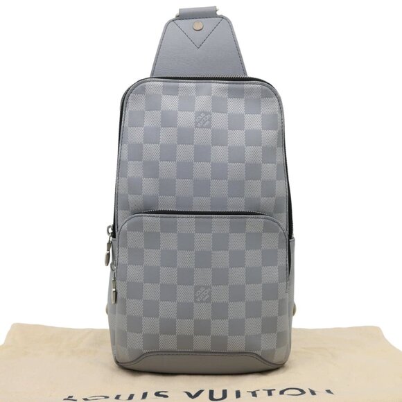 Louis Vuitton  Avenue Sling Damier Infini Leather Backpack Bag Grey - Picture 3 of 15